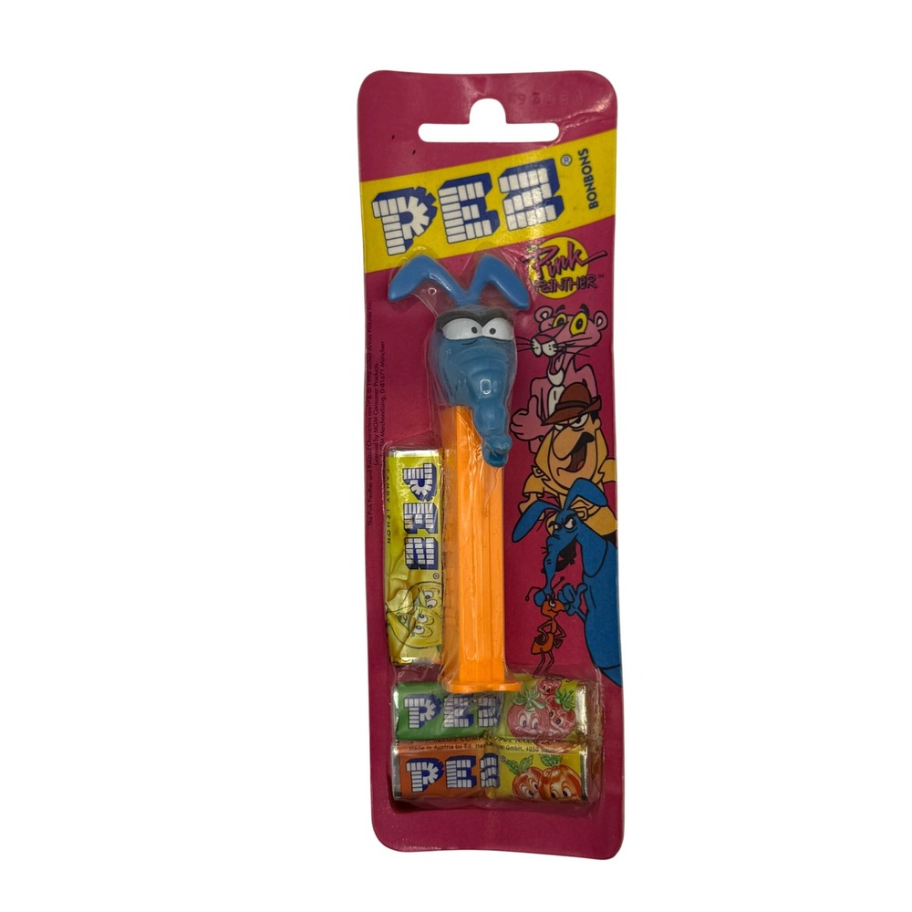 PEZ Candy Dispenser New The Aardvark Pink Panther Vintage Sealed 1990s Orange‎